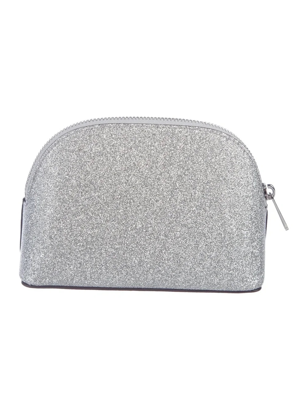 Lancome Silver Glitter Cosmetic Bag Makeup Pouch Travel Toiletry Case 8x5.5